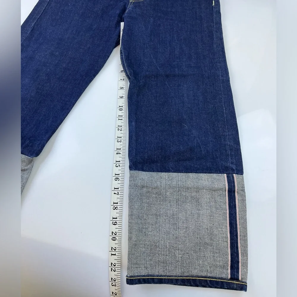 Rag & Bone Trompe L’Oeil Indigo Selvedge Cuff Grommet Jeans N248-6 - Picture 8 of 8